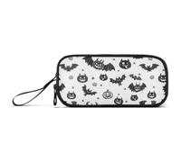 Nylon Pencil Bags For Boys Cartoon Evil Black Halloween Bat monsters