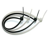 Nylon Plastic Cable Ties Long and Wide Extra Large Zip Ties Black and White wrap 20 pieces (White, 7.2mm x 400mm)