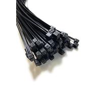 Nylon Plastic Cable Ties Long and Wide Extra Large Zip Ties Black and White wrap 20pieces (Black, 12.0mm x 650mm)