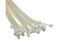 Nylon Plastic Cable Ties Long and Wide Extra Large Zip Ties Black and White wrap 20pieces (White, 9.0mm x 550mm)