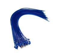 Nylon Plastic Cable Ties Long and Wide Extra Large Zip Ties Black and White wrap 50 pieces (Blue, 4.8mm x 450mm)