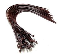 Nylon Plastic Cable Ties Long and Wide Extra Large Zip Ties Black and White wrap 50 pieces (Brown, 4.8mm x 450mm)