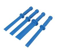 Nylon Plastic Chisel Set, Comfortable Grip Scraper Removal Tools, 4 Sizes for Auto Body Moldings, Emblems, Stickers, and More, Absorb Hammer Blows, Reshapeable Blades, Non