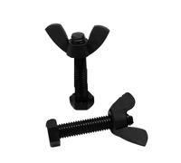 Nylon Plastic Hexagon Pan Head， Black Nylon Metric Bolt And Nut Set With Wing Nuts M3 To M12 6mm To 100mm Assorted Pack(M12x35mm-5pcs)