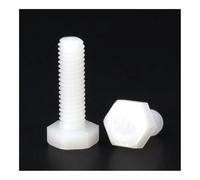 Nylon Plastic Hexagon Pan Head， Hexagonal Metal Screws Nylon M3-M12 Pack Of 5/10/20/50 pieces Multicolor Multiple Sizes(White,M3x8 50pcs)