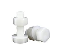 Nylon Plastic Hexagon Pan Head， White Outer Hexagonal Nylon Screw Nut Washer Set M3-M8 Metric Threaded Pack Of 5-100 Sets(10 set,M4x30)
