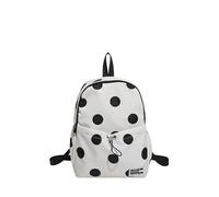 Nylon Polkas Dot Large Capacity Backpack Lightweight School Bag for Teen Girls