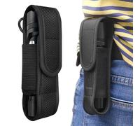 Nylon Protective Flashlight Pouch - LED Torch Carry Case Cover, Three Layer EVA Bonding Construction | Portable Waist Mount Carrier Night Patrols, Camping Hunting Outdoor Hiking Fishing Use