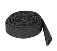 Nylon Protective Sleeve, Black 27mm / 1.06inch Diameter Protective Sleeve Sheath Cover 7.5m / 25ft Welding Torch Hydraulic Hose Protector Hose Nylon Cover