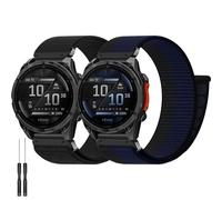 Nylon Quick Fit 22mm Bands for Garmin Fenix 8 47mm/Fenix 7/7 Pro/6/6 Pro/5/5 Plus Band, Soft Hook Loop Smartwatch Band for Garmin Forerunner 965/955/945/935/Approach S62/S70/tactix 8 47mm/Descent G2