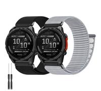 Nylon Quick Fit 22mm Bands for Garmin Fenix 8 47mm/Fenix 7/7 Pro/6/6 Pro/5/5 Plus Band, Soft Hook Loop Smartwatch Band for Garmin Forerunner 965/955/945/935/Approach S62/S70/tactix 8 47mm/Descent G2