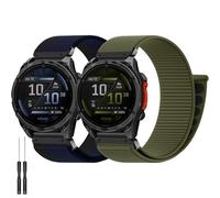 Nylon Quick Fit 22mm Bands for Garmin Fenix 8 47mm/Fenix 7/7 Pro/6/6 Pro/5/5 Plus Band, Soft Hook Loop Smartwatch Band for Garmin Forerunner 965/955/945/935/Approach S62/S70/tactix 8 47mm/Descent G2