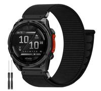 Nylon Quick Fit 22mm Bands for Garmin Fenix 8 47mm/Fenix 7/7 Pro/6/6 Pro/5/5 Plus Band, Soft Hook Loop Smartwatch Band for Garmin Forerunner 965/955/945/935/Approach S62/S70/tactix 8 47mm/Descent G2