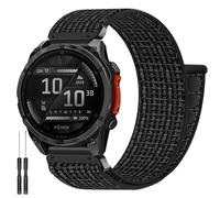Nylon Quick Fit 22mm Bands for Garmin Fenix 8 47mm/Fenix 7/7 Pro/6/6 Pro/5/5 Plus Band, Soft Hook Loop Smartwatch Band for Garmin Forerunner 965/955/945/935/Approach S62/S70/tactix 8 47mm/Descent G2