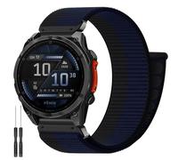 Nylon Quick Fit 22mm Bands for Garmin Fenix 8 47mm/Fenix 7/7 Pro/6/6 Pro/5/5 Plus Band, Soft Hook Loop Smartwatch Band for Garmin Forerunner 965/955/945/935/Approach S62/S70/tactix 8 47mm/Descent G2