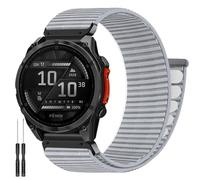 Nylon Quick Fit 22mm Bands for Garmin Fenix 8 47mm/Fenix 7/7 Pro/6/6 Pro/5/5 Plus Band, Soft Hook Loop Smartwatch Band for Garmin Forerunner 965/955/945/935/Approach S62/S70/tactix 8 47mm/Descent G2