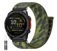 Nylon Quick Fit 22mm Bands for Garmin Fenix 8 47mm/Fenix 7/7 Pro/6/6 Pro/5/5 Plus Band, Soft Hook Loop Smartwatch Band for Garmin Forerunner 965/955/945/935/Approach S62/S70/tactix 8 47mm/Descent G2