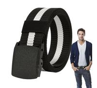Nylon Ratchet Belts for Men,1.5inch No Holes Invisible Belt | No Holes Invisible Belt, Adjustable Slide Work Belt, Nylon Automatic Buckle Belt for Outdoor Indoor