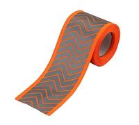 Nylon Reflective Ribbon, Reflective Fabric Stripe Tape for Clothing DIY Sew On 5 Meters Multicolor(Zzz-Orange)