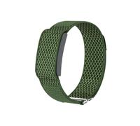 Nylon Replacement Band, Compatible with Amazfit Helio Strap (Hard Metal Case Not Included) - Adjustable, Breathable Sport Wristband for Fitness Tracker, Comfortable for All-Day Wear (Large) (Green)