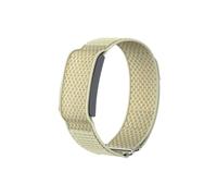 Nylon Replacement Band, Compatible with Amazfit Helio Strap (Hard Metal Case Not Included) - Adjustable, Breathable Sport Wristband for Fitness Tracker, Comfortable for All-Day Wear(Large) (Beige)