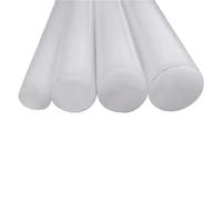 Nylon Rod 2/4/10Pcs White Nylon Rod Plastic Round Tough Solid 6mm-30mm Processing Length 500mm(10mm 4Pcs)
