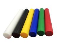 Nylon Rod 2PCS Colorful POM Nylon Rod Diameter 3-50mm Red Blue Yellow Green White Black Hard Plastic Bar Stick Length 500MM(Yellow,15x500mm)
