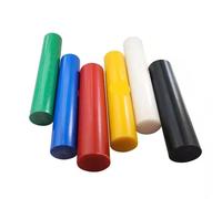 Nylon Rods 1pc Colorful POM Nylon Rods Solid Red Blue Yellow Green Sticks Rod Stick 50cm(Blue,2pcs 50cm dia.20mm)