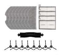 Nylon Roller Brush Kit for Eufy X8 Pro SES Vacuums Reusable(B) | Main roller brush, 4 side brushes, 2 filters, 5 for mop cloths, fits for eufy X8 Pro, reusable parts