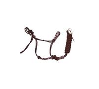 Nylon rope halters for horses with lead, Braided personalized horse halter with Knots for Training Riding Ready Equestrian Western Tack(brown)