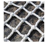 Nylon Rope Net, Outdoor Nylon Safety Cargo Net Balcony Banister Protection Rope Netting for Balcony, Garden, Stairs, Fence, White(3x5m/9.84x16.4ft)