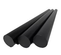 Nylon Round Bars 1-12pcs Diameter 3/4/5/6/8/10/12/15/20/25/30/35/40mm Black PA6 Pure Nylon Rods Plastic Bar For Machining Length 500mm(Dia 10mm-4pcs)