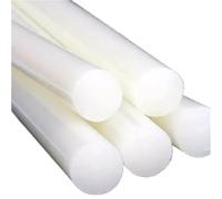 Nylon Round Bars Black White Acetal Delrin Plastic POM Nylon Rod Shaft Bar 5mm 6mm 8mm 10mm 12mm~220mm Length 500mm 1m(White,12x500mm 1pc)