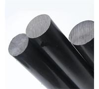 Nylon Round Bars Length 500mm Black PA6 Nylon Bar Round Solid Plastic Rod(6mm 2pcs)