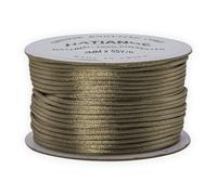 Nylon Satin 2mm Rattail Cord Light Coffee String - 50Meters Chinese Knotting Cord for Bracelet Necklace Jewelry Making Macrame Trim