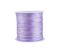 Nylon Satin Cord, 109 Yards 0.8mm Satin String for Bracelet Jewelry Making Rattail Macrame Waxed Trim Cord for Braided Bracelets, Kumihimo, Chinese Knot Craft Lilac Purple