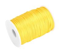 Nylon Satin Cord 2.5mm, Nylon Beading String Necklace Cord Chinese Knotting for Friendship Bracelets, Necklaces, Jewelry Making, 100 Yards(Yellow)