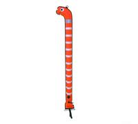 Nylon Scuba Diving SMB, 180x15cm With Eye Catching Sea Eel Design For Diver Below Signal Reflective Strips(Orange)