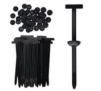 Nylon Self-Locking Cable Ties 2026 - Universal Car Repair Fasteners, Plastic Rivets for Bumpers and Fenders, UV and Heat Resistant Quick Fix (50pc)