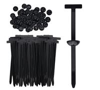 Nylon Self-Locking Cable Ties 2026 - Universal Car Repair Fasteners, Plastic Rivets for Bumpers and Fenders, UV and Heat Resistant Quick Fix (100pc)