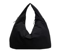 Nylon Shoulder Bag with Drag Bags, Large Soft Bag | Fashion Structured Bag, Stylish Carry Bag for Women, Casual College Bag, Lightweight Travel Bag Pair, Black, Consulte la descripción