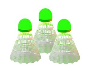 Nylon Shuttlecock For Night Game, Foam Head 0.2lb | 3 Piece Glow In The Dark Pack, This Windproof Badminton Equipment Helps Kids And Adults Play Matches In Dark Backyards