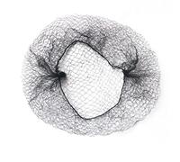 Nylon Sleep Hair Net for Sleeping - Elastic Edge, Breathable Mesh for Buns, Black 2-Pack