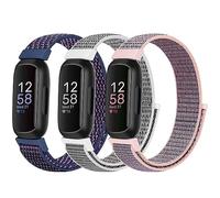 Nylon Sport Loop Straps Compatible with Fitbit Inspire 3/Inspire 2/Inspire HR/Inspire/Fitbit Ace 3/Ace 2 for Women Men Kids, Soft Nylon Band Breathable Comfortable Replacement Wristband Straps