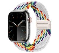 Nylon Sport Loop Watch Bands Compatible with Apple Watch Band Ultra 3 2 49mm 46mm 45mm 44mm 42mm 41mm 40mm 38mm,Soft Braided Woven Magnetic Clasp Strap for iWatch Series 11/10/9/8/7/6/5/4/SE,Women Men