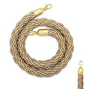 Nylon Stanchion Rope, Industrial Safety Barrier for Event Crowd Control, Perfect for Parties, Birthdays, Auto Shows, Champagne Color, 1.5m/59in/5ft