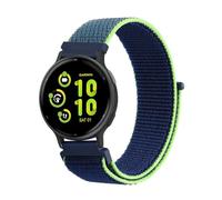 Nylon Strap Compatible with Garmin Vivoactive 5/Vivoactive 3 Music/Vivoactive 3 Strap,20mm Soft Nylon Replacement for Garmin Venu Sq 2 Music(Lime)