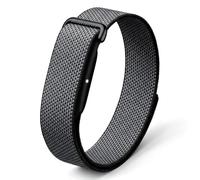 Nylon Strap Compatible with Google Fitbit Air (Stainless Steel, Black)