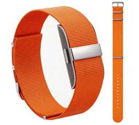 Nylon Strap Compatible with Hume Band - Soft Woven Breathable Replacement Strap Bands for Hume Health Band - 24/7 Wear, Adjustable Sport Wristband - Metal Buckle & Loop Closure for Secure (Orange)