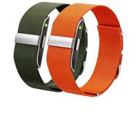 Nylon Strap Compatible with Hume Band - Soft Woven Breathable Replacement Strap Bands for Hume Health Band - 24/7 Wear, Adjustable Sport Wristband - Metal Buckle & Loop Closure for Secure (Navy Green